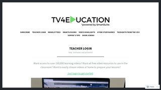 Teacher Login – TV4Education Blog