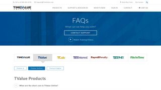 TValue Online - Frequently Asked Questions | TimeValue Software