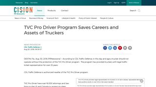 TVC Pro Driver Program Saves Careers and Assets of Truckers