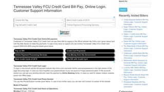 Tennessee Valley FCU Credit Card Bill Pay, Online Login, Customer ...