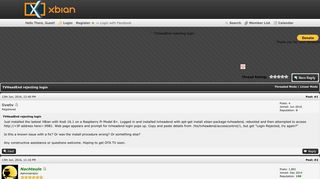 TVHeadEnd rejecting login - XBian Forum