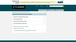 How can I find out my TV Licence number? - TV Licensing ™