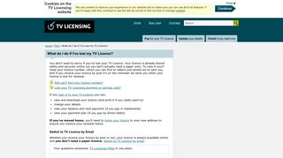 What do I do if I've lost my TV Licence? - TV Licensing ™