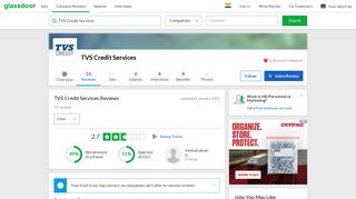 TVS Credit Services Reviews | Glassdoor.co.in