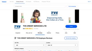 Working at TVS CREDIT SERVICES LTD: Employee Reviews | Indeed ...
