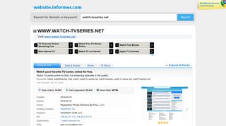 watch-tvseries.net at WI. Watch your favorite TV series online for free.