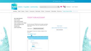 TVSN - New Customer - Your Account