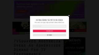 TVSquared Australia Opens As Advertiser Demand For TV ... - B&T