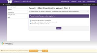 Security > User Identification Wizard: Step 1 > Study Abroad