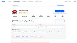 Working at TW Services: Employee Reviews | Indeed.com