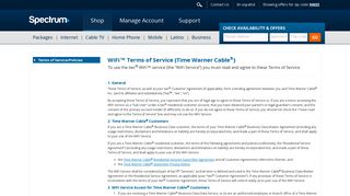 Charter Spectrum® Official - Time Warner Cable WiFi™ Terms of Service