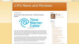 J.R's News and Reviews: Time Warner Cabe (Guest Pass + Wireless ...