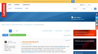 Solved: Blocked webmail site - Lenovo Community - Lenovo Forums