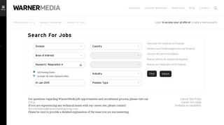 Search For Jobs | WarnerMedia