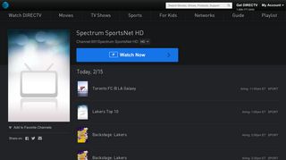 Spectrum SportsNet HD Live Stream | Watch Shows Online | DIRECTV