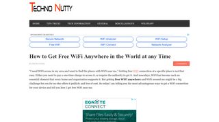 How to Get Free WiFi Anywhere in the World at any Time - Techno Nutty