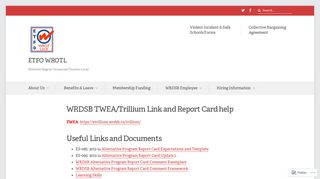 WRDSB TWEA/Trillium Link and Report Card help – ETFO WROTL