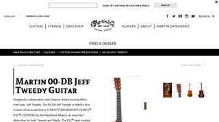 Jeff Tweedy Martin 00-DB Guitar | Acoustic-Electric | C.F. Martin