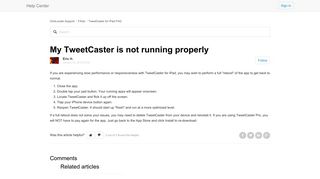 My TweetCaster is not running properly – OneLouder Support