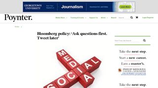 Bloomberg policy: 'Ask questions first. Tweet later' – Poynter