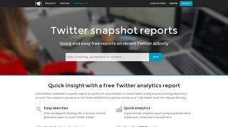 Free Twitter analytics report from Union Metrics - TweetReach