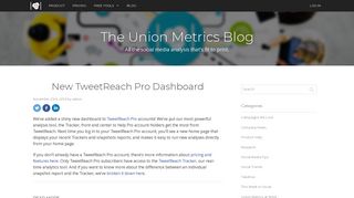 New TweetReach Pro Dashboard | Union Metrics