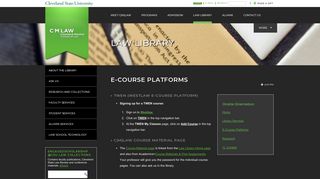 e-Course Platforms | Cleveland-Marshall College of Law