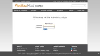 WestlawNext Canada Portal Login