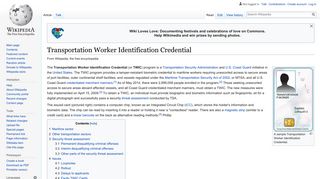 Transportation Worker Identification Credential - Wikipedia