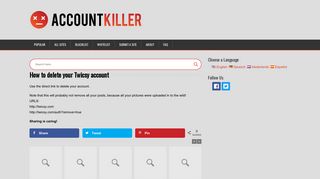 Delete your Twicsy account | accountkiller.com