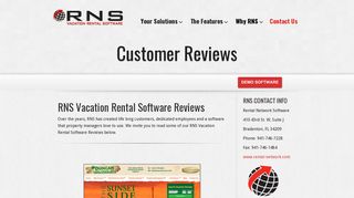 Customer Reviews | Vacation Rental Software | RNS