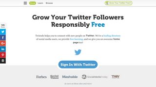 Grow Your Twitter Followers | Responsible Promotion | Twiends™