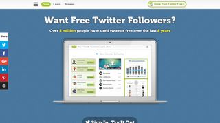 Want Free Twitter Followers? | Responsible Growth With Twiends™