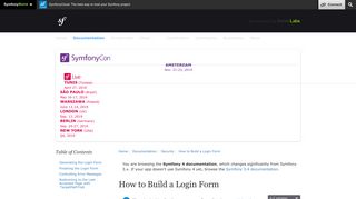 How to Build a Login Form (Symfony Docs)