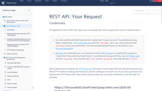 REST API: Your Request - Twilio