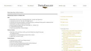 Membership Information - TwinEagles