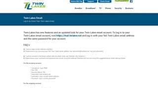 Twin Lakes Email - Twin Lakes Telephone Cooperative Corporation