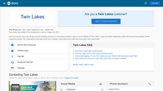 Twin Lakes: Login, Bill Pay, Customer Service and Care Sign-In - Doxo