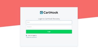 Login - dashboard.carthook.com