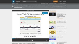 Welcome to the new TwinSpace EN - SlideShare