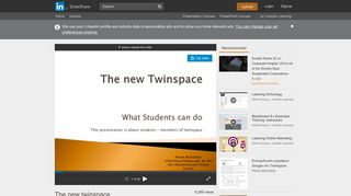 The new twinspace - SlideShare