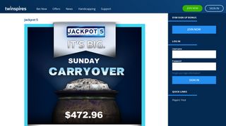 TwinSpires.com | Jackpot 5 | Bet Online With The Leader In Online ...