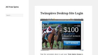 Twinspires Desktop Site Login - Free Spins
