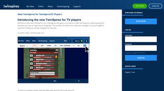 TwinSpires.com | New TwinSpires for TwinSpiresTV Players | Bet ...