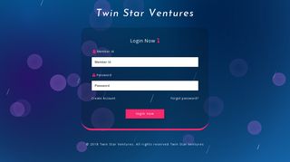 Login Now - Twin Star Ventures : Login