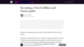Becoming a Twitch Affiliate and Partner guide – StreamElements ...