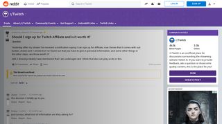 Should I sign up for Twitch Affiliate and is it worth it? : Twitch ...