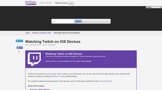 Twitch | Watching Twitch on iOS Devices