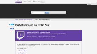 Twitch | Useful Settings in the Twitch App