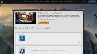 how do you watch twitch tv without an account? - League of Legends ...